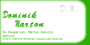 dominik marton business card